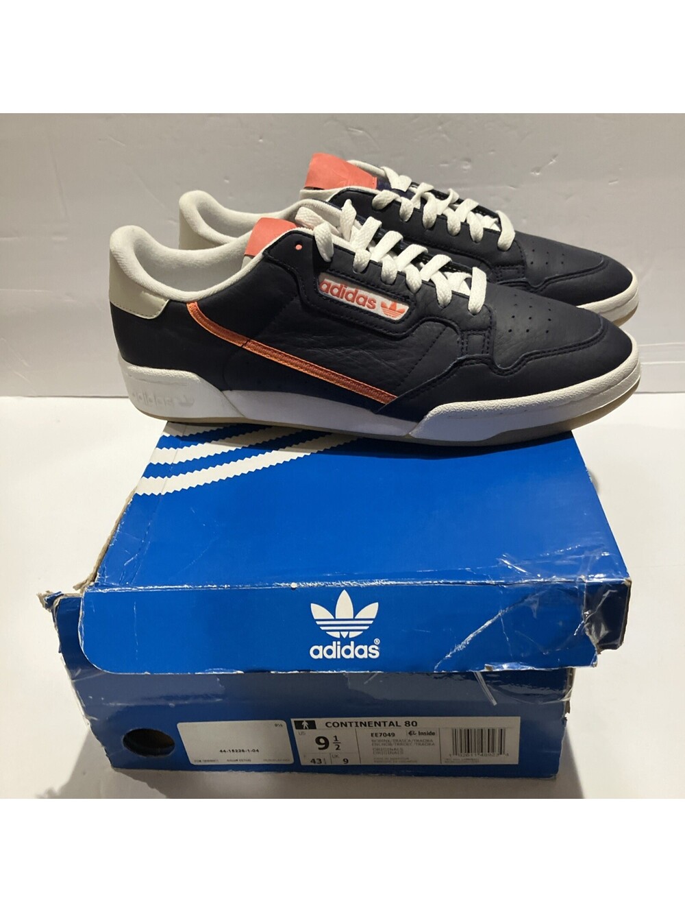Adidas Originals Continental 80 Mens Size 9.5 NavyCasual Sneaker Shoes NEW